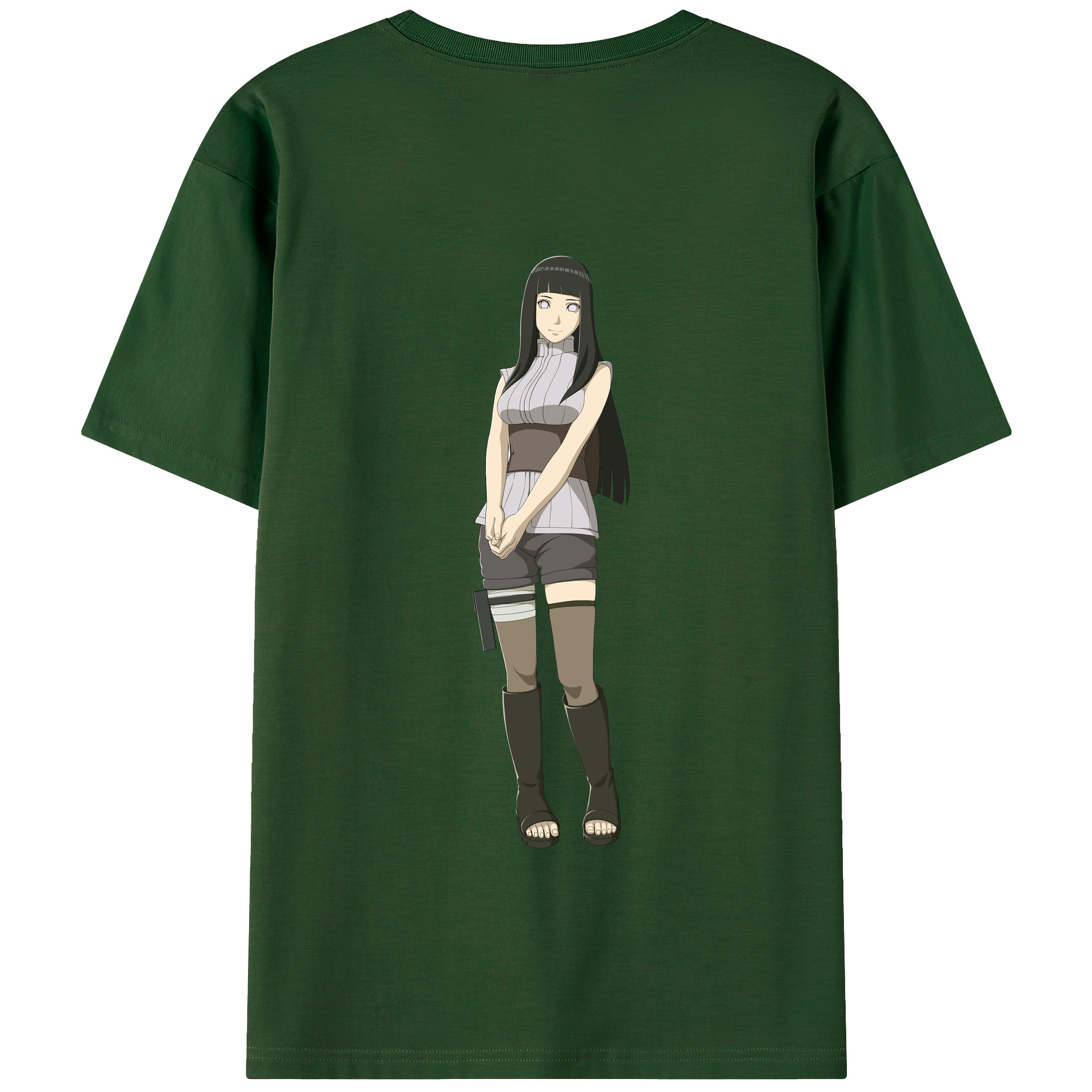 （画像用） NARUTO -ナルト- 日向ヒナタ Hyūga Hinata 綿100％半袖Tシャツ（背面プリント）